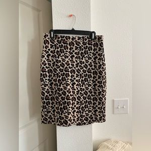 Anthropologie: Maeve Leopard Print Skirt Size Small